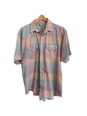 Vintage Saddlebrook Western Wear XL Cotton Retro Vibrant Rodeo Cowboy